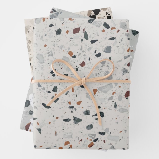 Stone Terrazzo Pattern  Wrapping Paper Sheet (In situ)