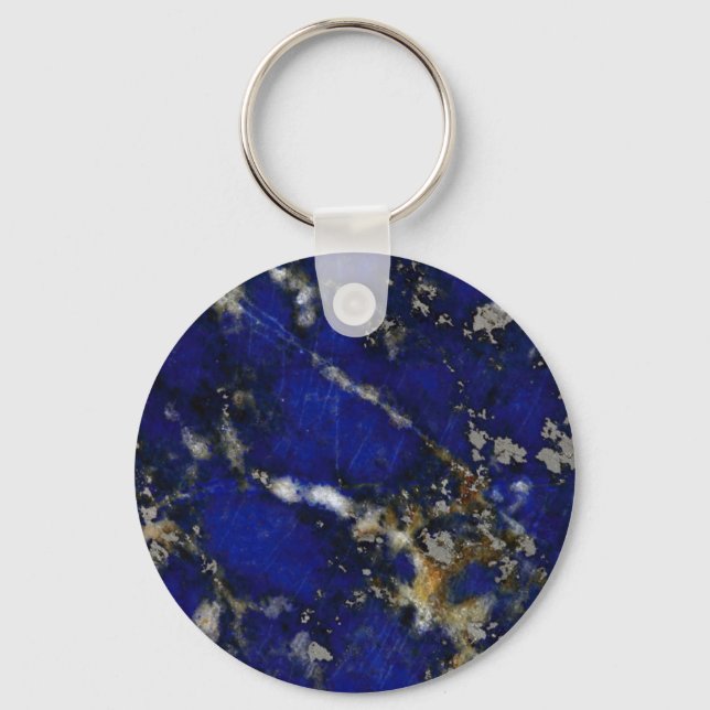 Stone texture: Lapis lazuli Key Ring (Front)