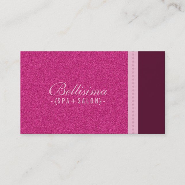 Stone Textured Fuschia Business Card (horz) (Front)