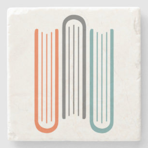 Stone Tile Coaster 3 Books WNBA Logo