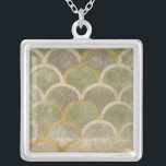 Stone Tile Design by Chariklia Zarris Silver Plated Necklace<br><div class="desc">What looks like a painting of your favourite cobblestone street is really a stone tile design created by Chariklia Zarris. The muted earth tones of the stone tile design beg you to stare at them and contemplate the mysteries of the world. Or at least they'll beg the person you buy...</div>