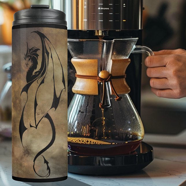 Stone Tile Dragon Thermal Tumbler (Creator Uploaded)