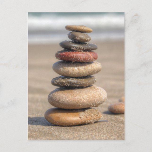 Stone Tower On Beach Postcard (Front)