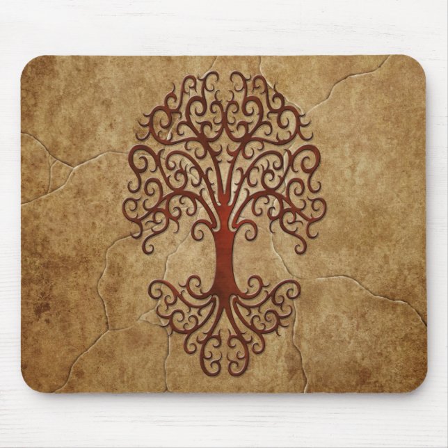 Stone Tribal Tree Mouse Mat (Front)