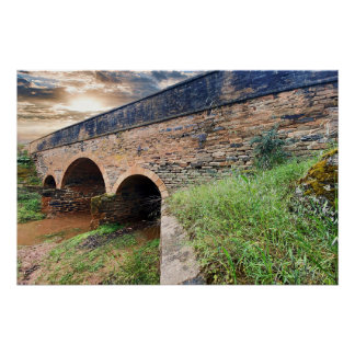 Stone Triple Arched Bridge Poster