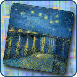 STONE TRIVET Starry Night Over the Rhone -van Gogh<br><div class="desc">An image of "Starry Night Over the Rhone" (1888) by Vincent van Gogh is featured on this marble Trivet. ►The image cannot be removed or replaced. ►Customise/personalise by adding custom text in your choice of font (style, colour, size), or an additional image or a logo. Makes a colourful and interesting...</div>