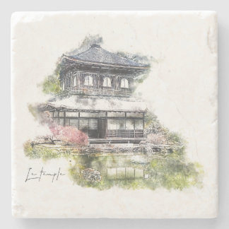 Stone Underfloor Glass Temple Coaster