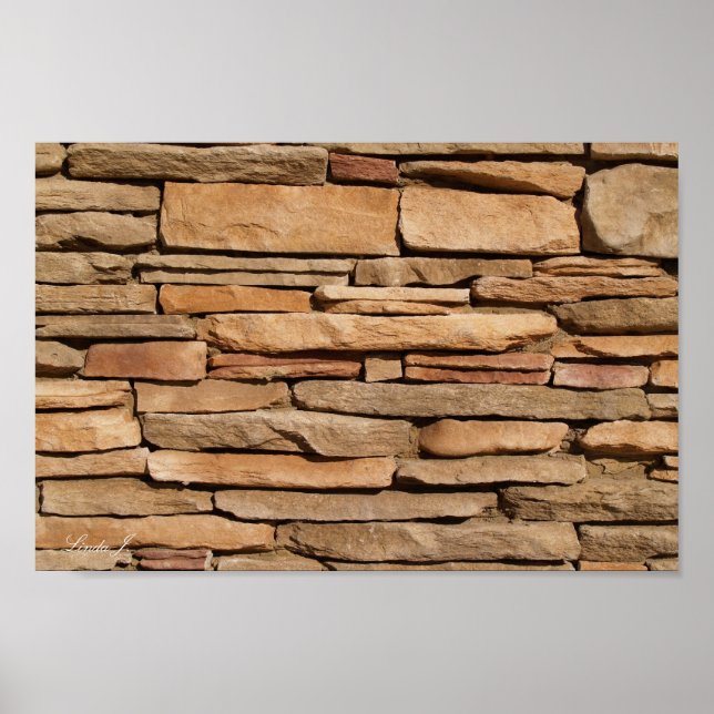 Stone Wall Background Canvas or Poster (Front)