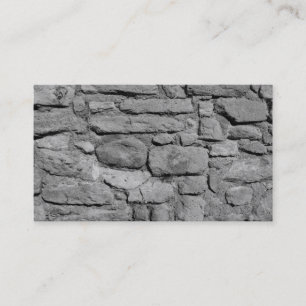 Stone Wall. Black and white. Business Card