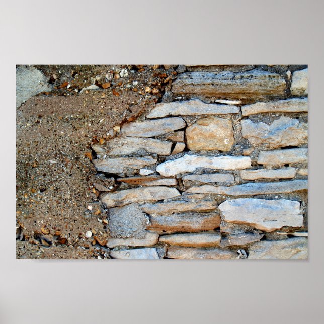 Stone Wall Copy Space Ready For Text Canvas Print (Front)