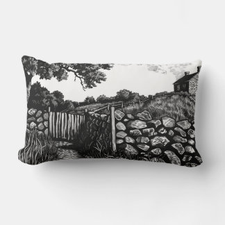 Stone Wall in Connecticut Throw Pillow