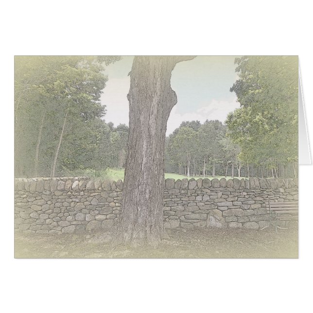 Stone Wall Notecard (Front Horizontal)