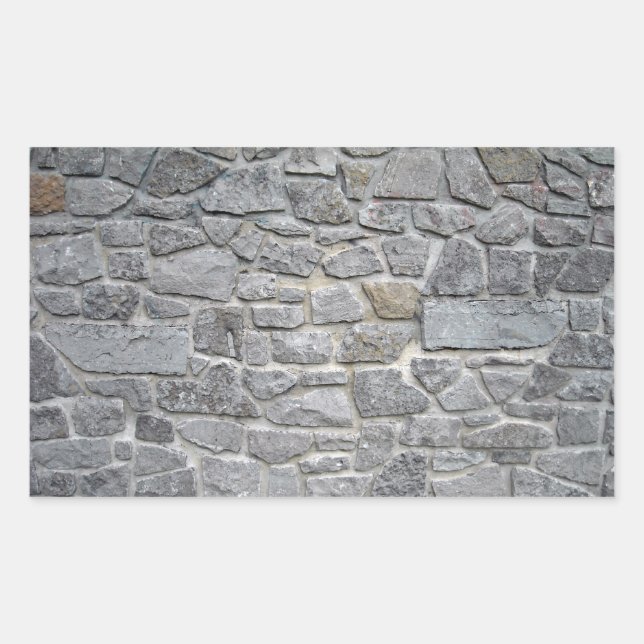 Stone Wall, Pattern, Backgreound Rectangular Sticker (Front)