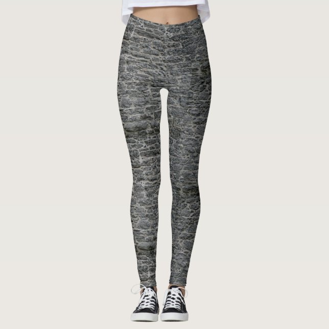 Stone Wall - Power Yoga Leggings (Front)