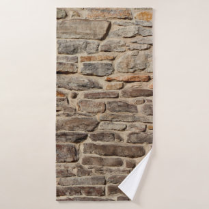 Stone wall rustic texture background bath towel