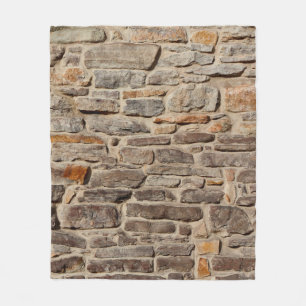 Stone wall rustic texture background fleece blanket
