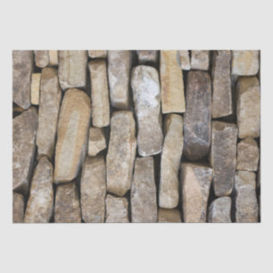 Stone Wall Stacked Rocks  Tissue Paper