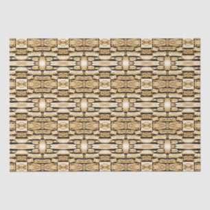 Stone Wall Tan Southwest Rustic Geometric Pattern Tissue Paper