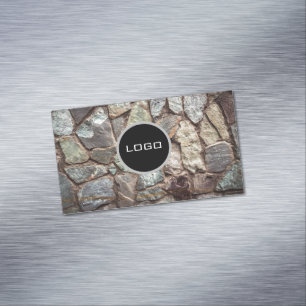 Stone wall texture 	Magnetic business card