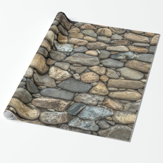 Stone Wall Texture Wrapping Paper Zazzle.co.uk