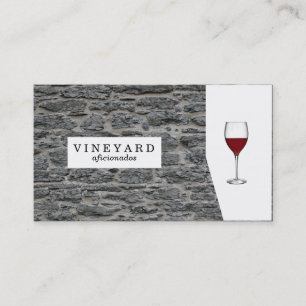 Stone Wall / Wine Glass Business Card
