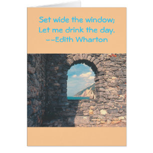 "STONE WALL WITH WINDOW TO SEA" (PHOTOG)