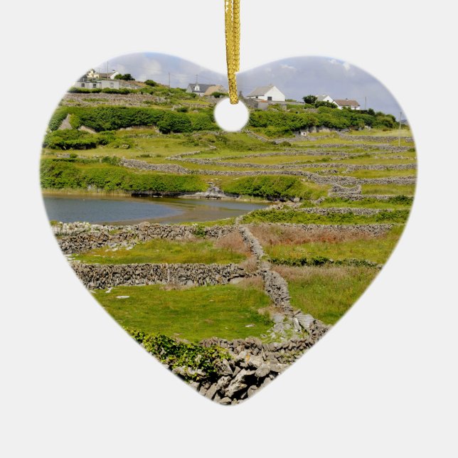 Stone Walls of Ireland Ceramic Tree Decoration (Front)