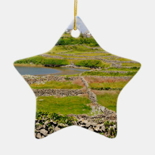 Stone Walls of Ireland Ceramic Tree Decoration