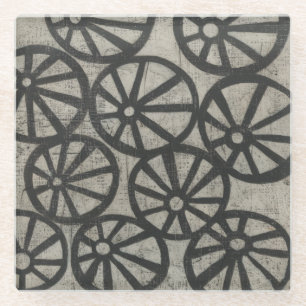 Stone - Wheels Glass Coaster