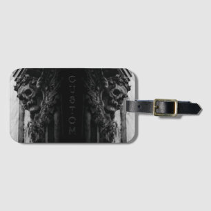 Stone Wings Skull Luggage Tag