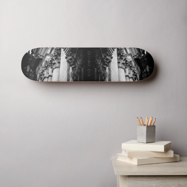 Stone Wings Skull Skateboard (Wall Art (Horz))