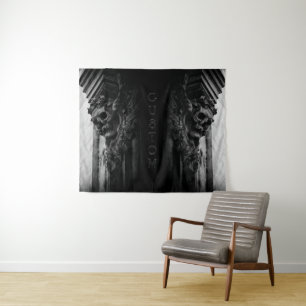 Stone Wings Skull Tapestry