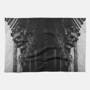 Stone Wings Skull Tea Towel