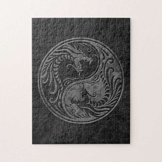 Stone Yin Yang Dragons Jigsaw Puzzle (Vertical)