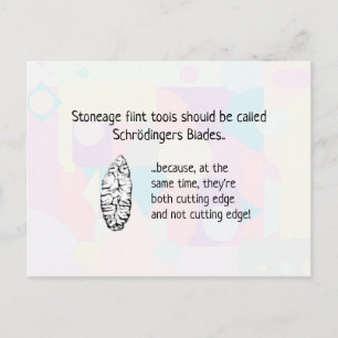 Stoneage Flint Tools - aka Schrodingers Blades Postcard