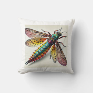 Stonefly Plecoptera 040924IREF218 - Watercolor Cushion