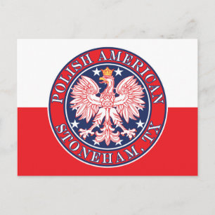 Stoneham Texas Polish American Eagle Postcard
