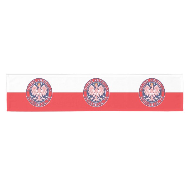 Stoneham Texas Polish American Eagle Short Table Runner (Horizontal)