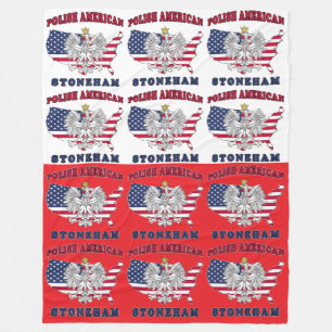 Stoneham Texas Polish American Fleece Blanket