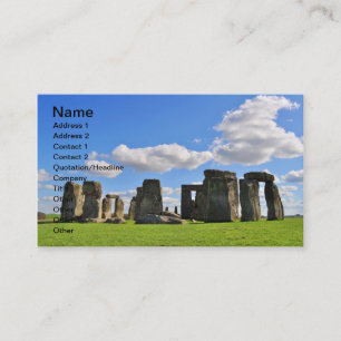 Stonehenge 12 business card