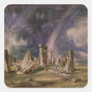 Stonehenge, 1835 square sticker