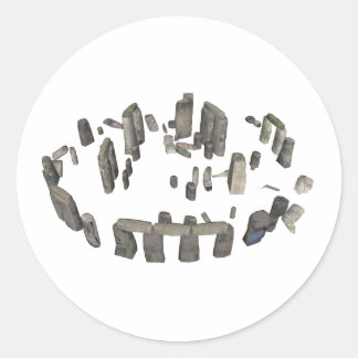 Stonehenge: 3D Model: Classic Round Sticker