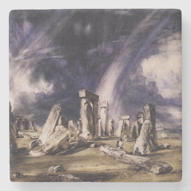 Stonehenge (Ancient Bronze Age Monument) Stone Coaster (Front)