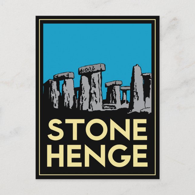 Stonehenge Art Deco Poster Postcard (Front)