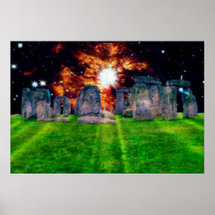 Stonehenge at Star-rise Art Poster