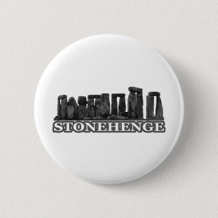 Stonehenge Black transp The MUSEUM Zazzle Gifts 6 Cm Round Badge