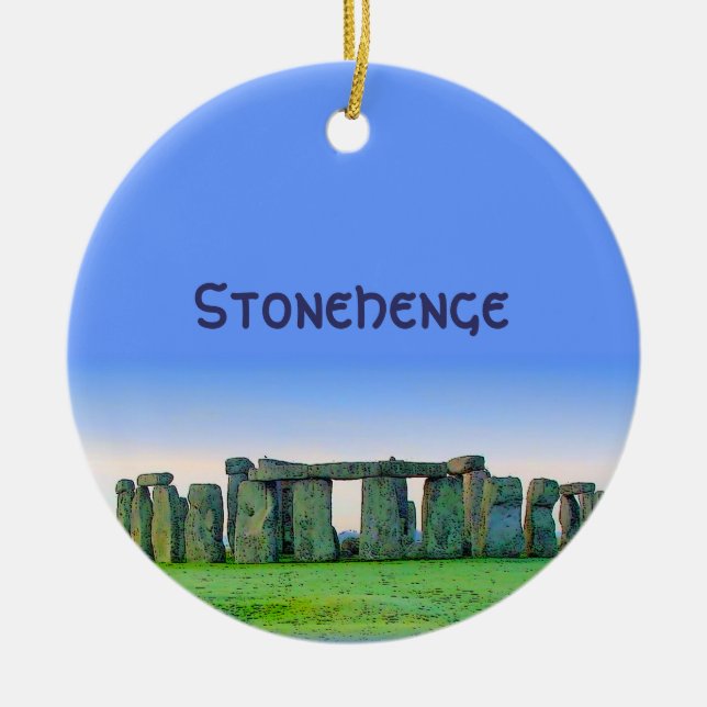 Stonehenge Ceramic Tree Decoration (Front)