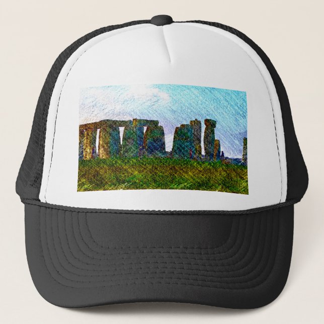 Stonehenge colour trucker hat (Front)