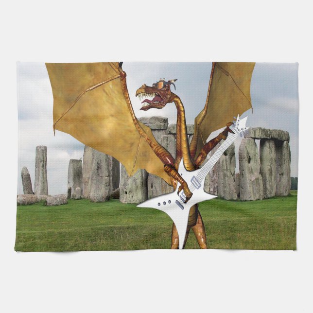 Stonehenge Dragon Tea Towel (Horizontal)