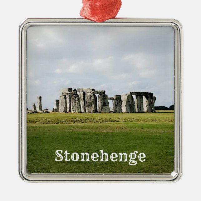 Stonehenge England Souvenir Metal Tree Decoration (Front)